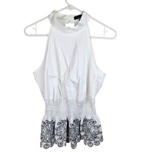 White House Black Market Womens Top Halter Neck Size 6 Sleeveless‎ Blouse